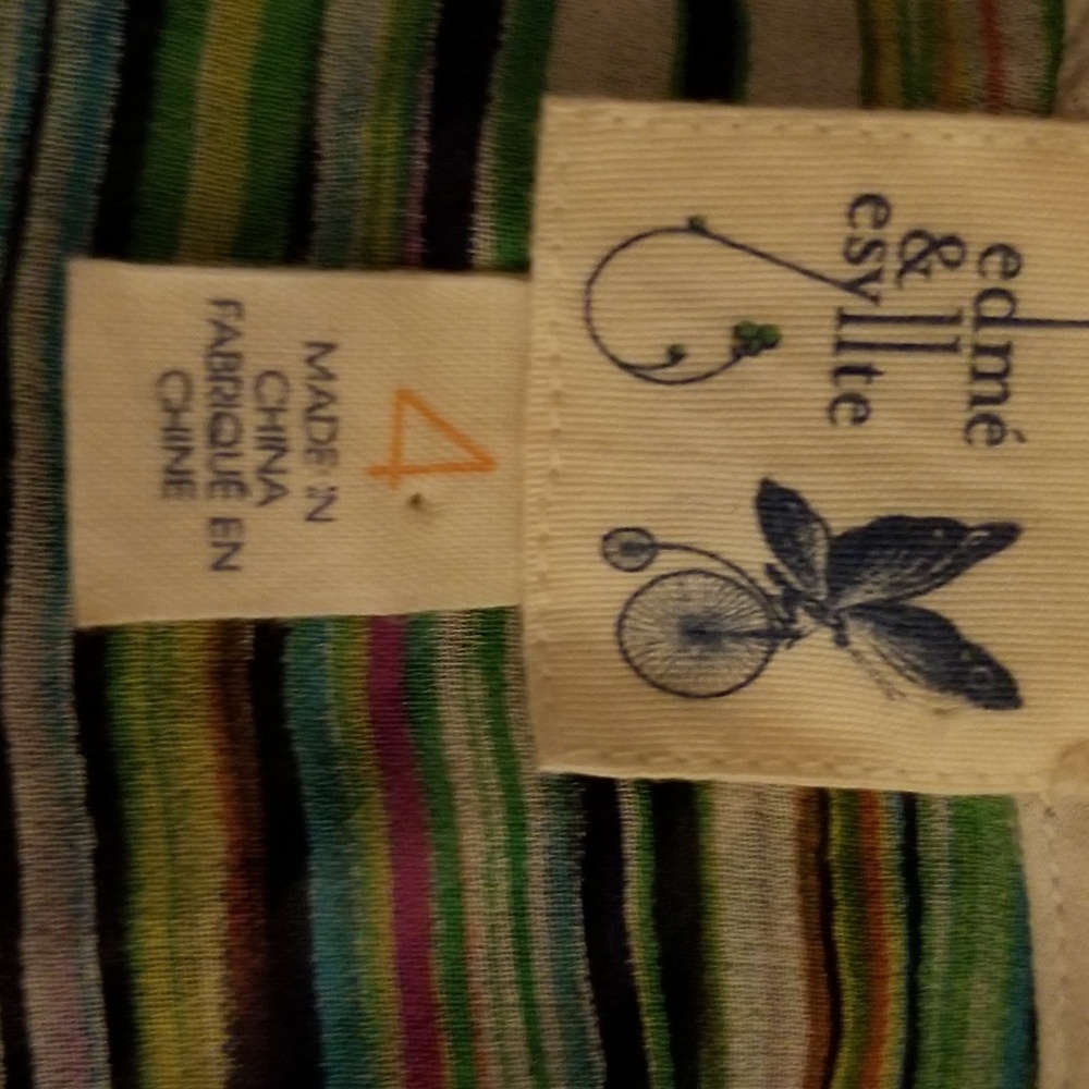 Anthro Edme Esyllte Butterfly Sleeve Silk Top - Picture 7 of 8